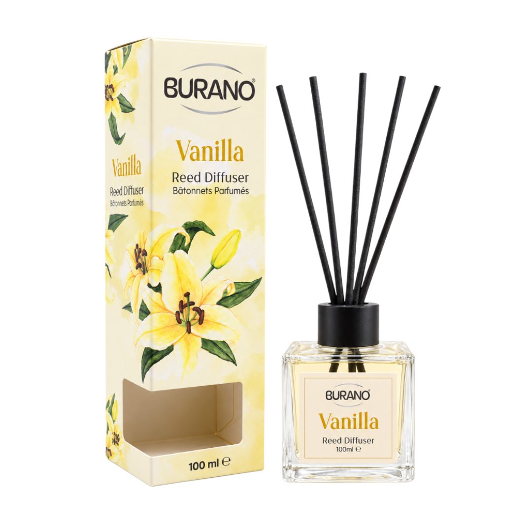 Difuzor de aromă BURANO "Vanilla", 100 ml, galben