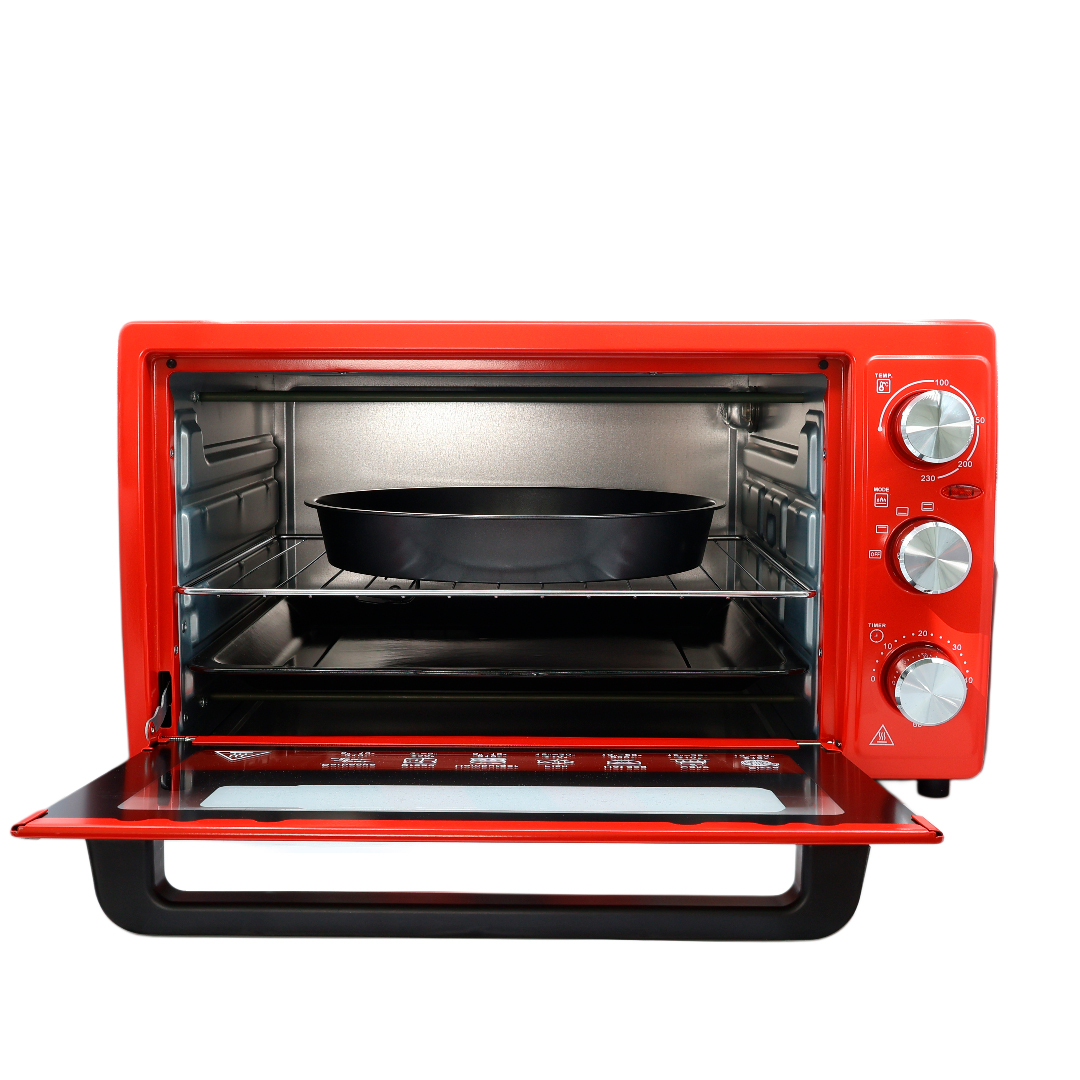 Cuptor electric de masă Tiffany TF-38, rușu, Plastic, Sticlă, Oțel inoxibil, 40 L,  2000 W, 220-240V, 55.5 cm x 43 cm x 31.5 cm - thumbs image 2