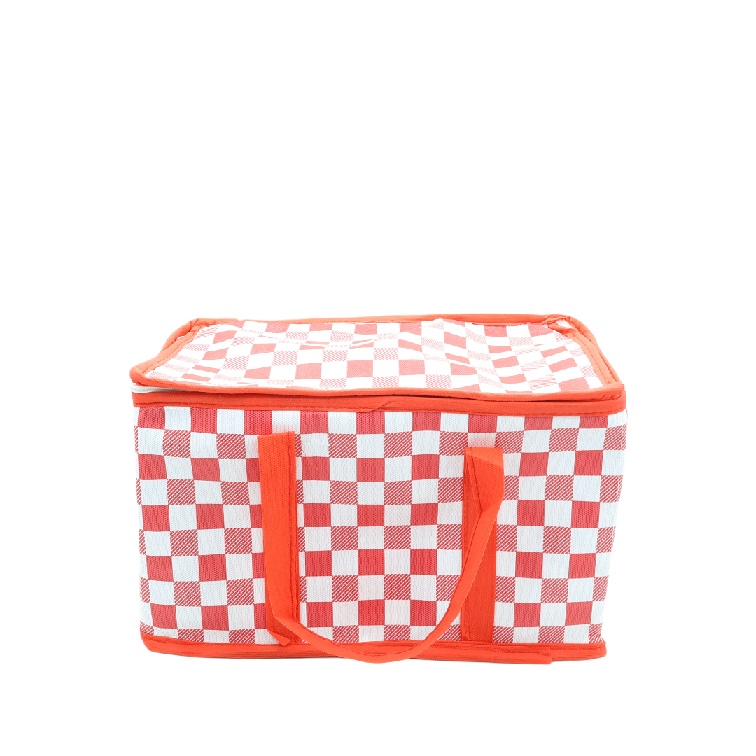 Geantă termică, 14 L, Nurteks, pliabilă, 35 x 20 x 20 cm, poliester și folie de aluminiu - Roşu