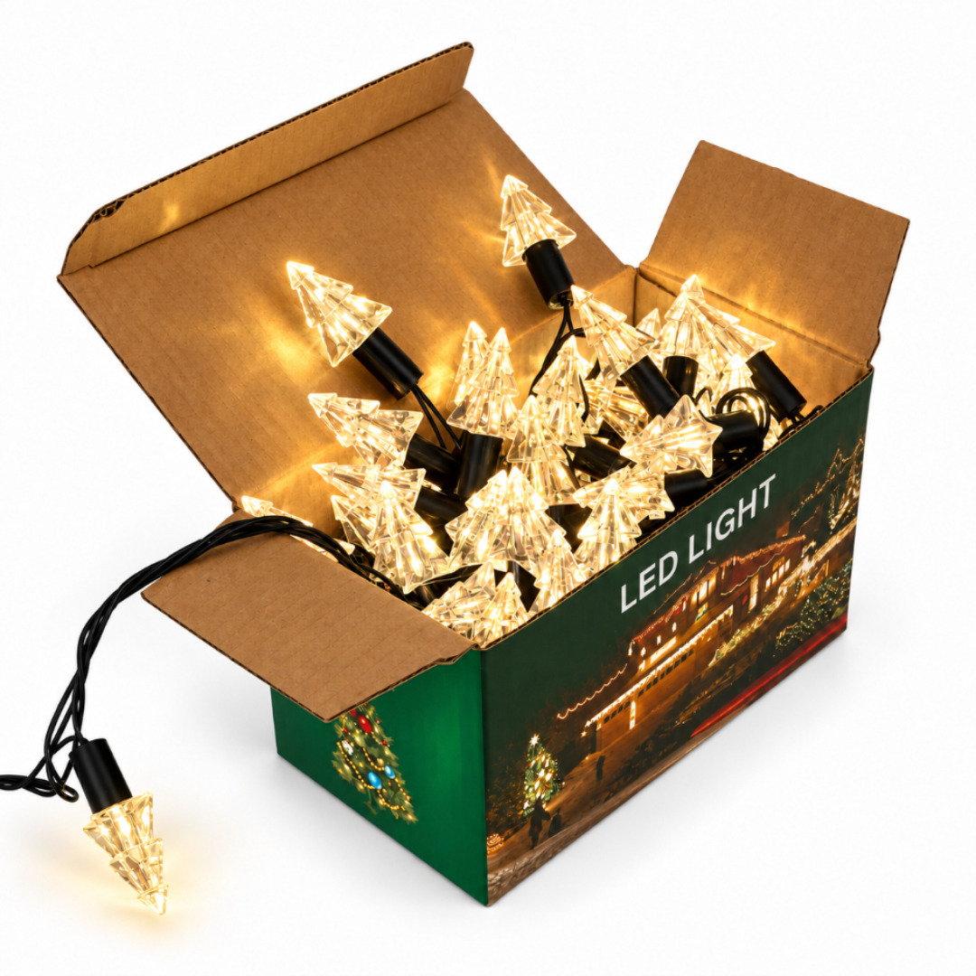Ghirlandă brăduț M13-409-1, lumină caldă, 10 m, 60 luminițe led