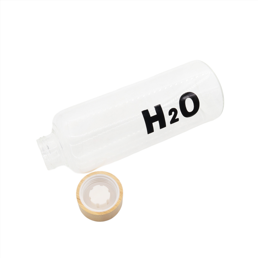 Sticlă de apă cu capac bambus, M27-176, 700 ml, imprimeu H2O - thumbs image 2