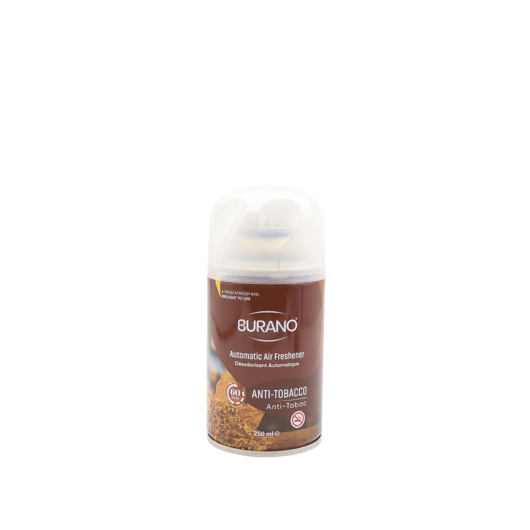 Spray Rezervă BURANO "Anti-Tabacco",automatic, 250ml, maro