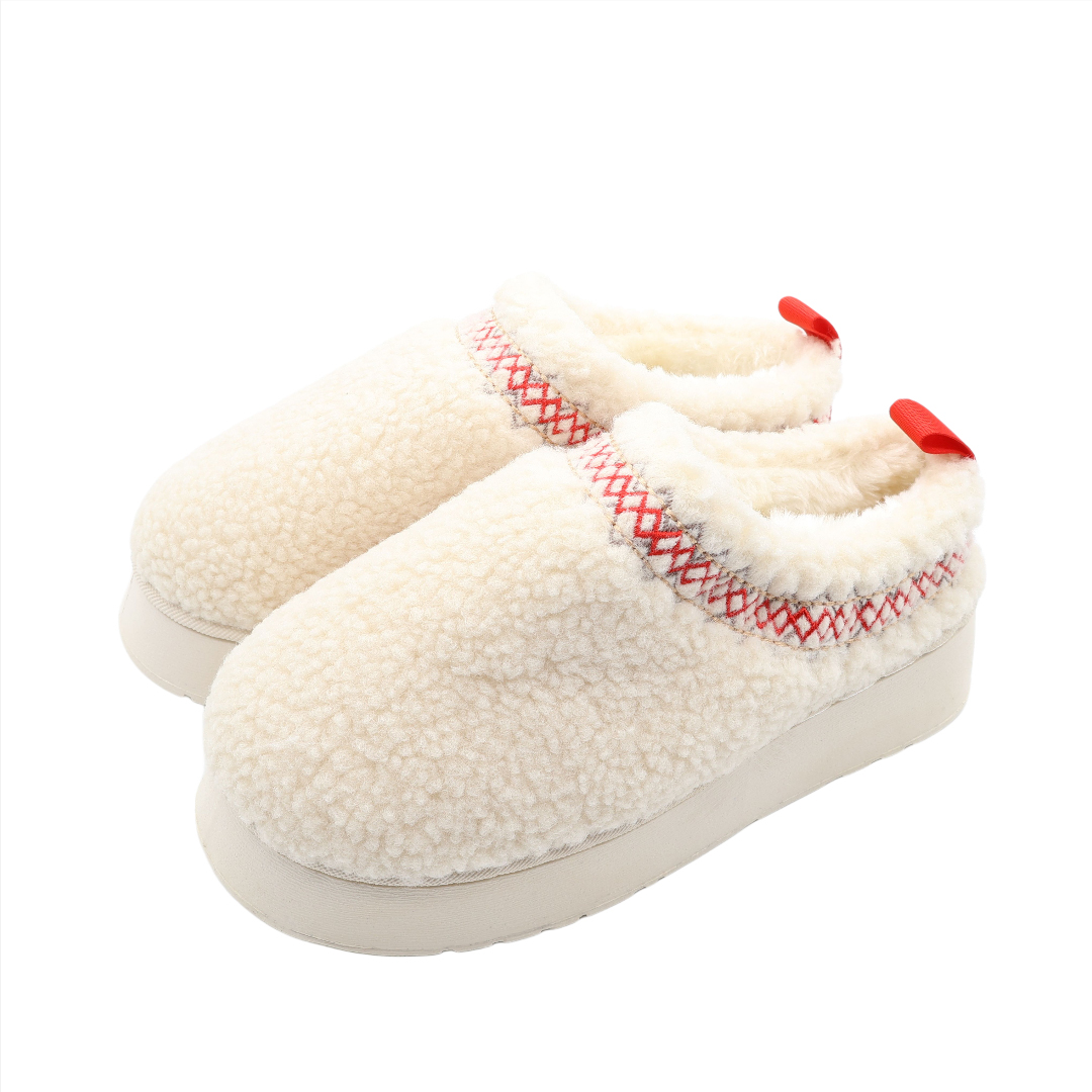 Papuci pentru dame M26-460 cu blăniță, textil, talpa EVA, multicolor, mărimea 36 - 41 - thumbs image 1
