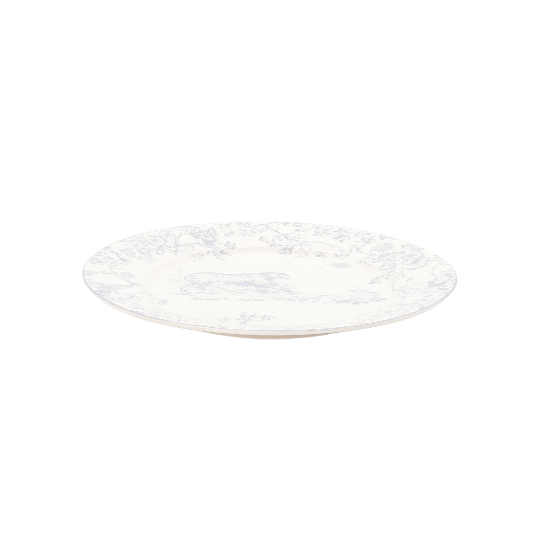 Farfurie vintage M24-4, ceramică, imprimeu cu tigru, 1.9 cm x 20.7 cm