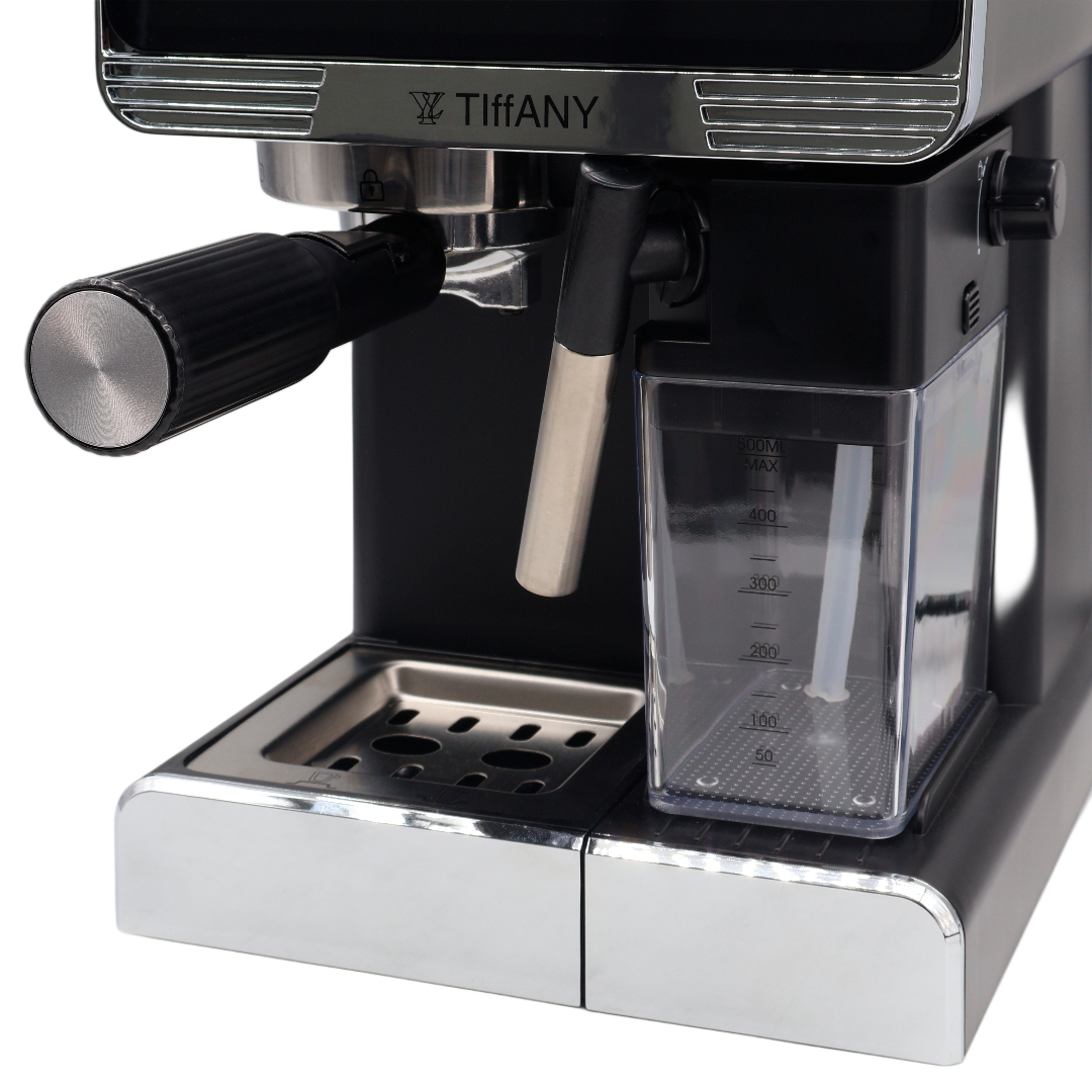 Espressor manual Tiffany TF-1622, nergu, plastic și oțel inoxibil, portfiltru cu 2 site pentru cafea, rezervor pentru lapte, 1350 W, 20 bar, 1.8 L - thumbs image 2