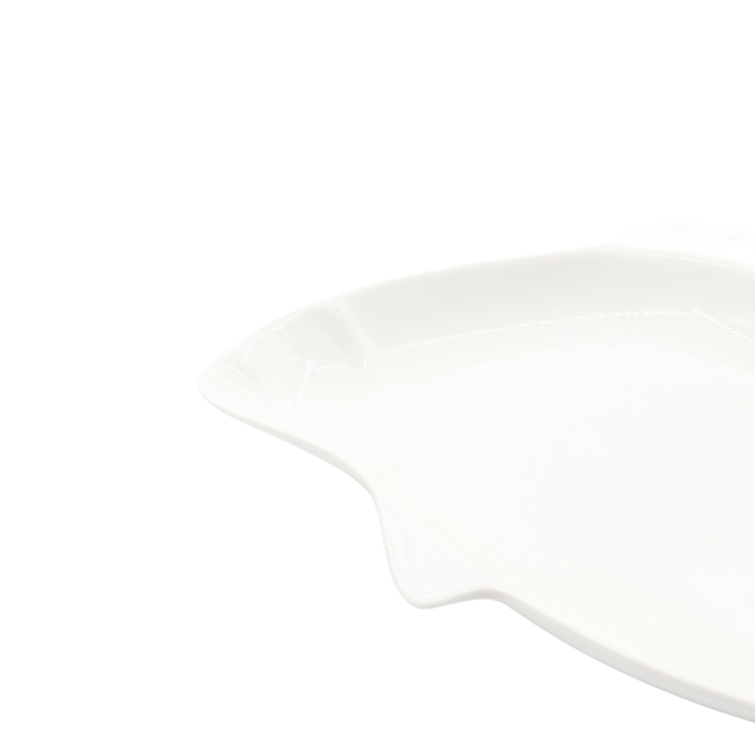 Плато сервировочное M18-145, керамика, белый, 40.3x20.4x3.8 см - thumbs image 3